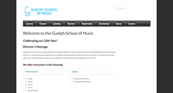 Desktop Screenshot of guelphschoolofmusic.ca